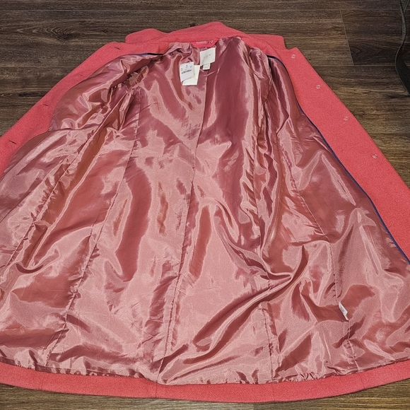 NWT J Crew Womens Uptown Pea Coat SZ 2 Coral Wool Blend Business Casual - Picture 9 of 15